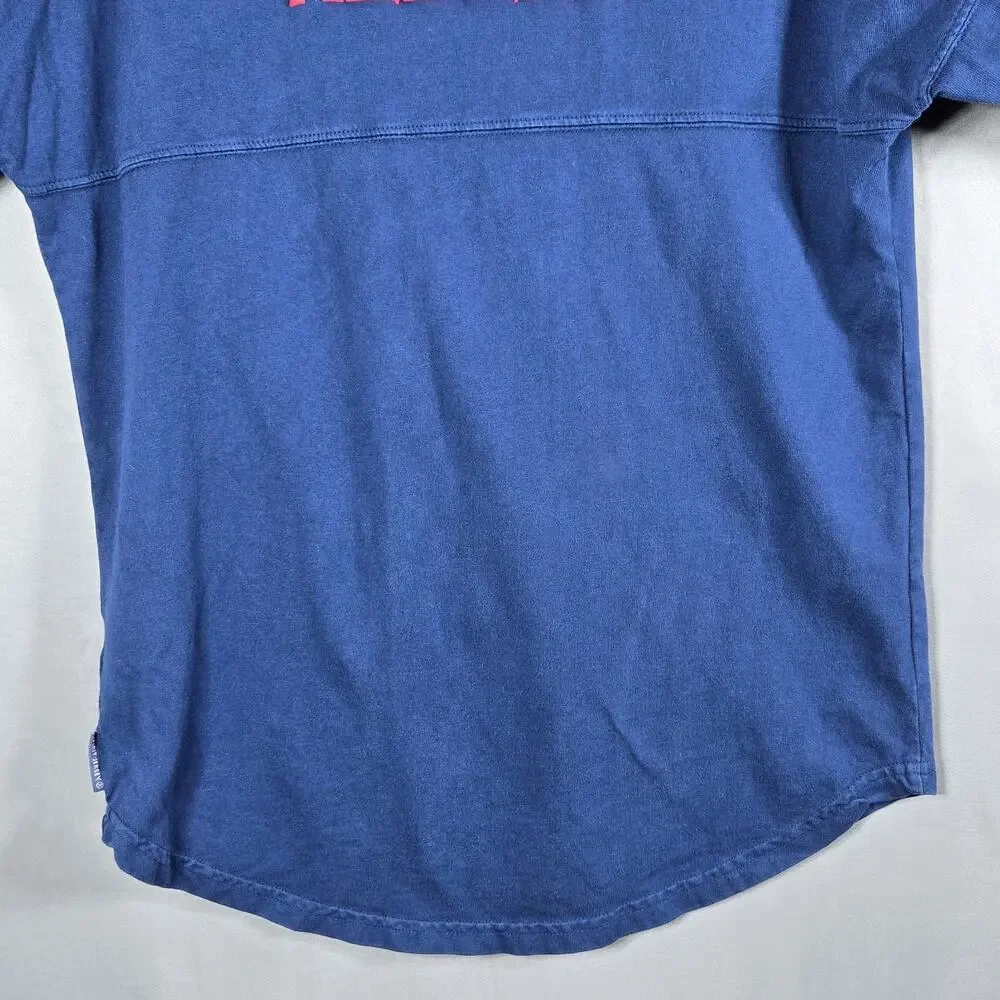 Ole Miss Rebels Spirit Jersey Womens XS Navy Oversized V Neck Cotton Shirt - Picture 7 of 12